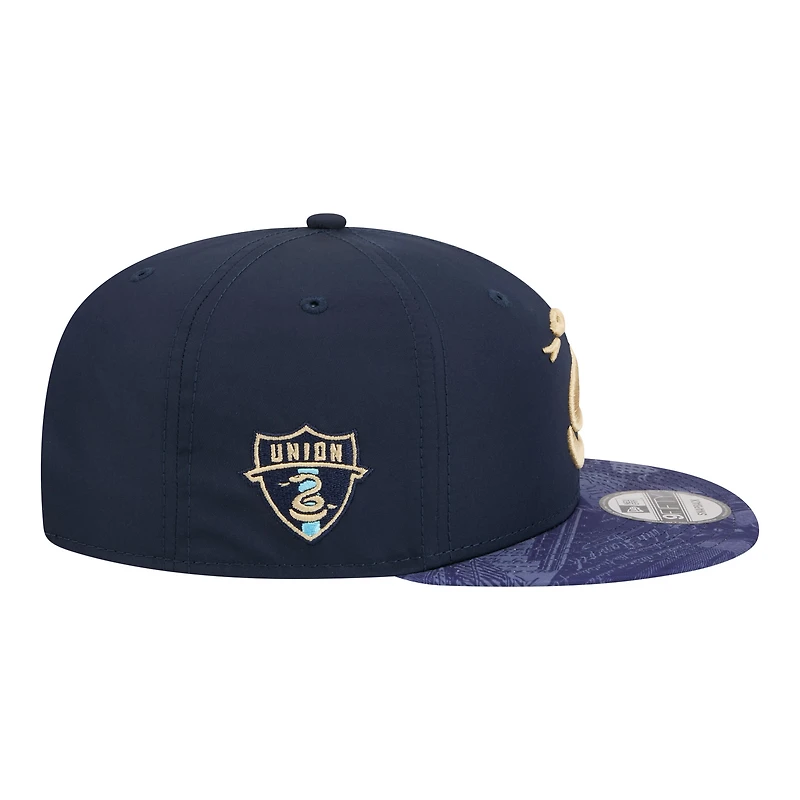 Casquette snapback New Era bleu marine Philadelphia Union 2026 Jersey Hook 9FIFTY pour homme