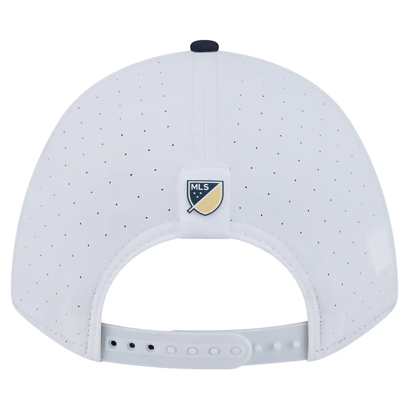 Casquette New Era blanche Philadelphia Union 2026 MLS Kick Off 9FORTY M-Crown à monture ajustable pour homme