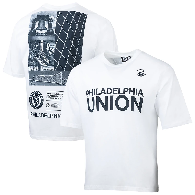 Men's Sport Design Sweden White Philadelphia Union Celestial Oversized Graphic T-Shirt
