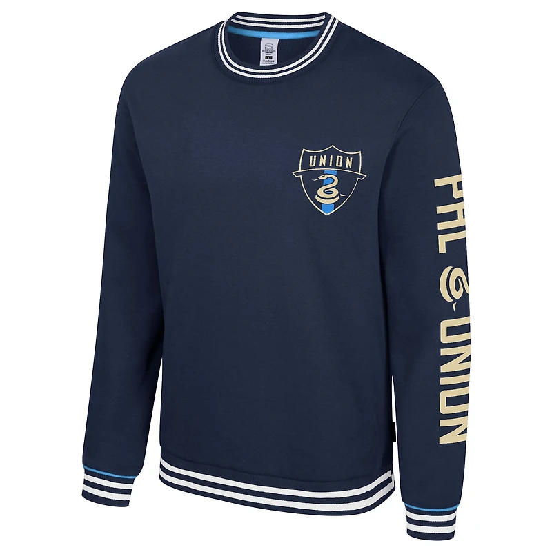 Men's Stadium Essentials Navy Philadelphia Union Half-Time 2-Hit Pullover Sweatshirt