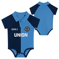 Body raglan à col en V pour nouveau-né de la Philadelphia Union, bleu marine,