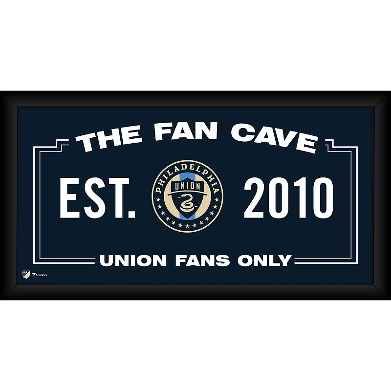 Collage de grottes de fans encadré par l'Union de Philadelphie de 10 po x 20 po