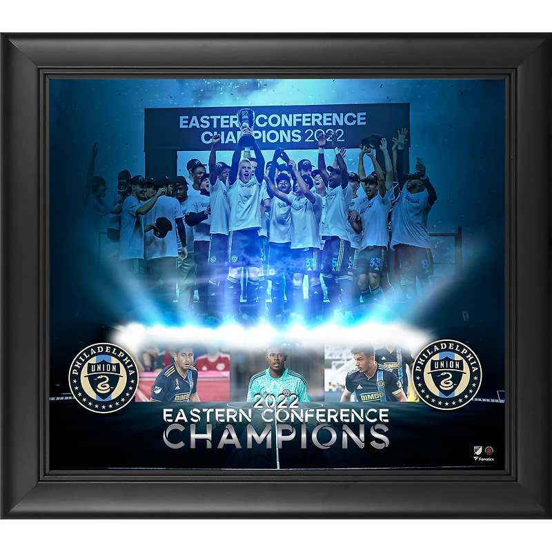 Collage encadré 15" x 17" des champions de la Conférence Est de la Coupe MLS 2022 de l'Union de Philadelphie