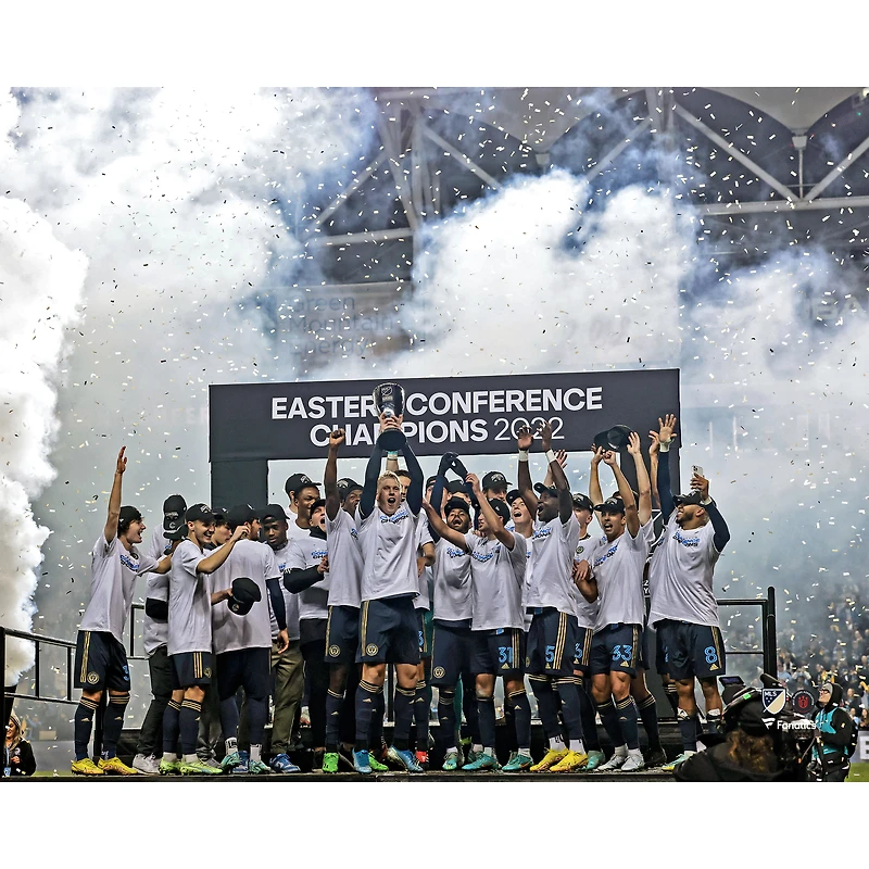 Photographie non signée des champions de la Conférence Est 2022 l'Union Philadelphie