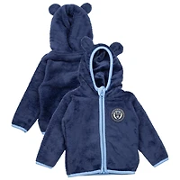 Sweat à capuche zippé en peluche Tie-Breaker bleu marine de l'Union Philadelphie pour tout-petits Sport Design Sweden