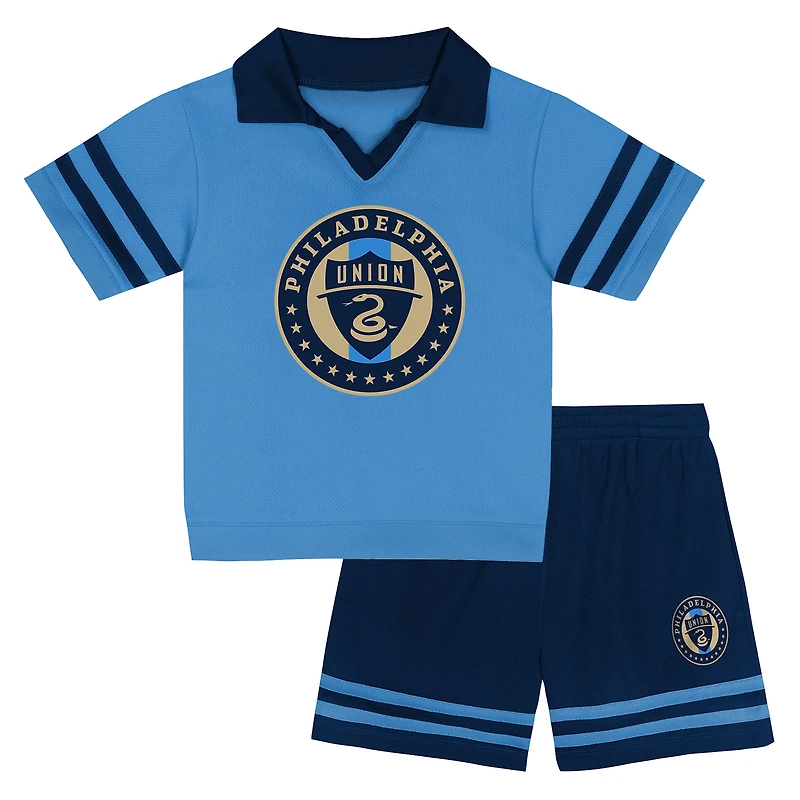 Ensemble haut et short Charming Dude bleu Philadelphia Union pour tout-petit