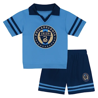 Ensemble haut et short Charming Dude bleu Philadelphia Union pour tout-petit