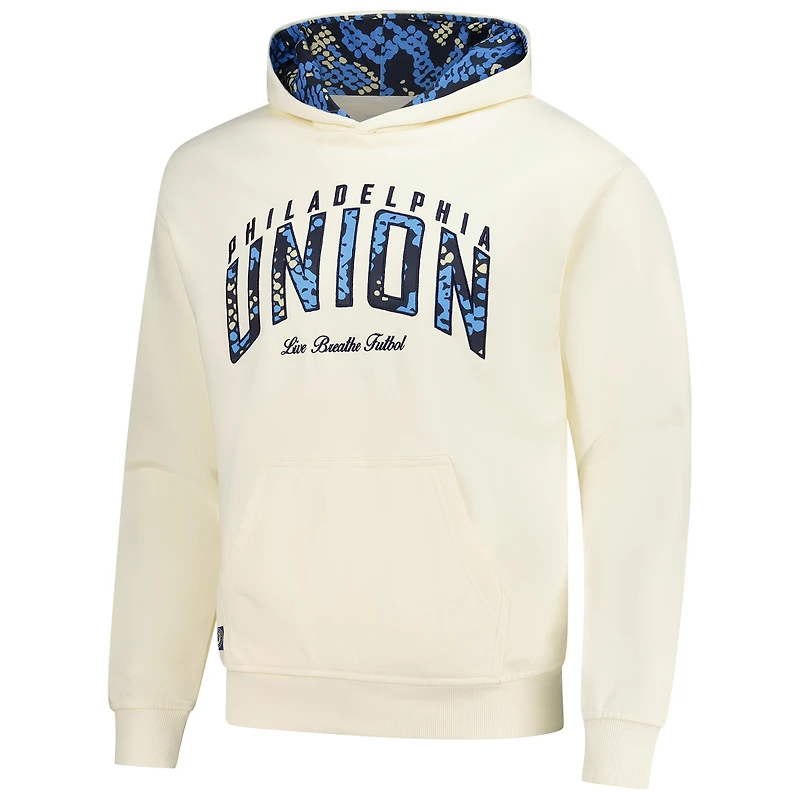 Sweat à capuche unisexe Live Breathe Futbol Cream Philadelphia Union