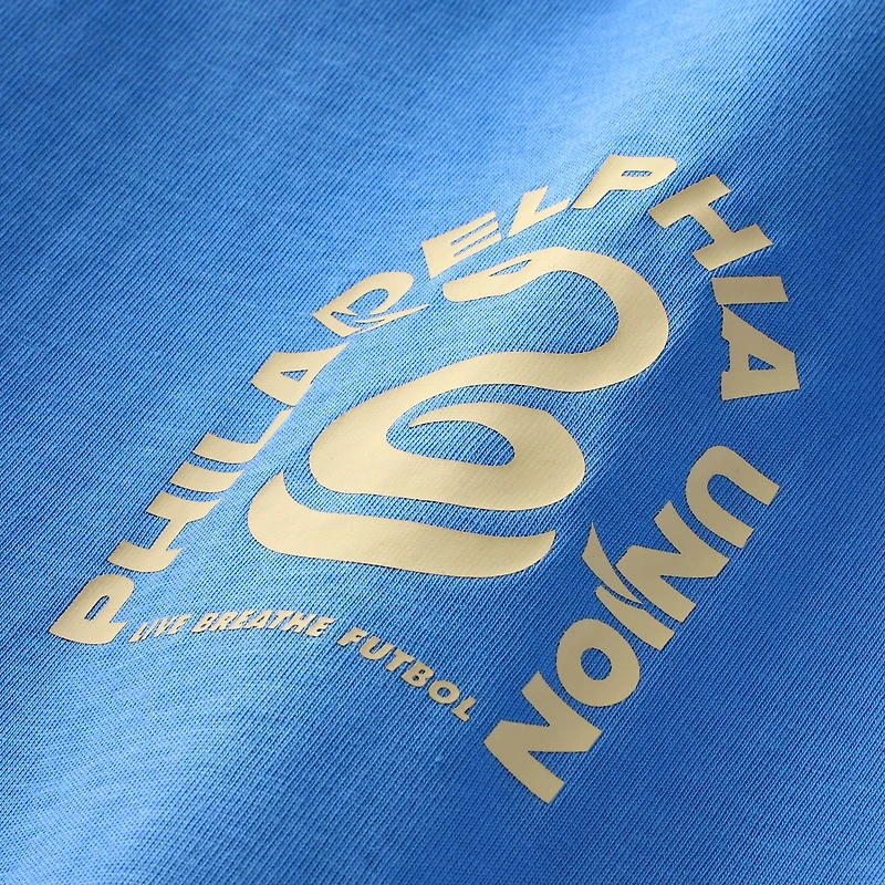 T-shirt unisexe Live Breathe Futbol bleu clair Philadelphia Union Tunnel