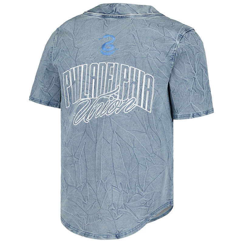 Unisex The Wild Collective Blue Philadelphia Union Denim Button-Up Shirt