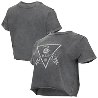 T-shirt court en tissu vieilli Philadelphia Union de Concepts Sport pour femme, couleur anthracite