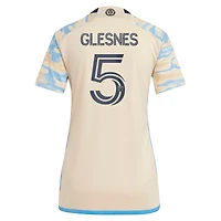 Women's adidas Jakob Glesnes Tan Philadelphia Union 2023 For Philly Replica Jersey