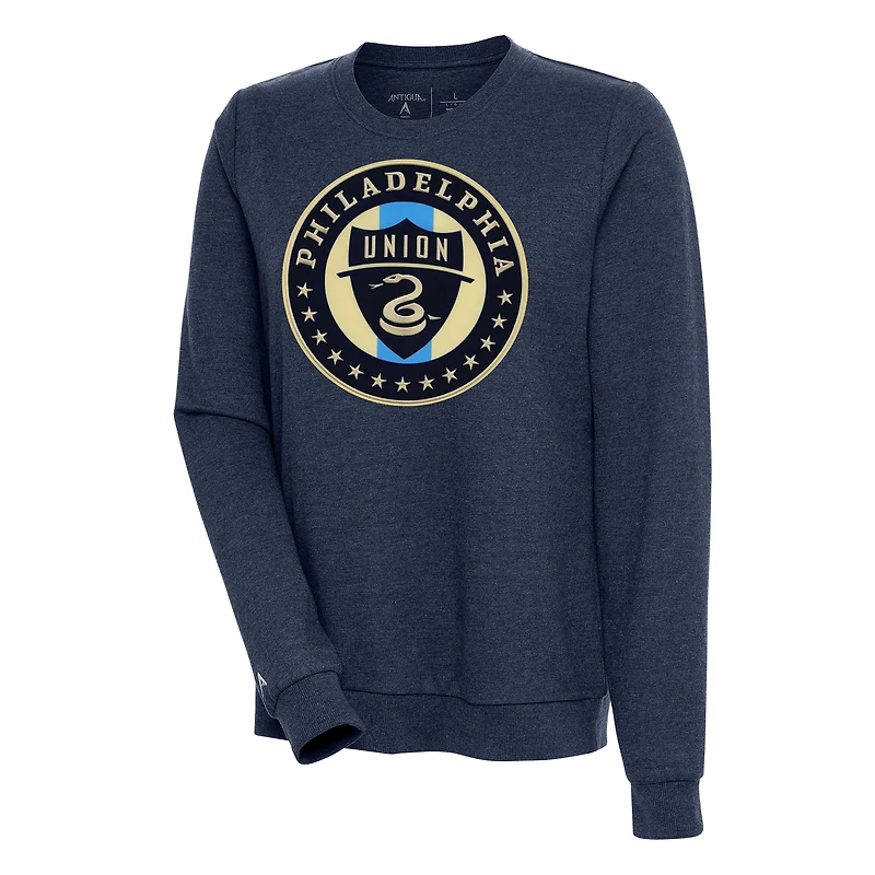 Sweat-shirt à capuche Antigua Heather Navy Philadelphia Union Action pour femme