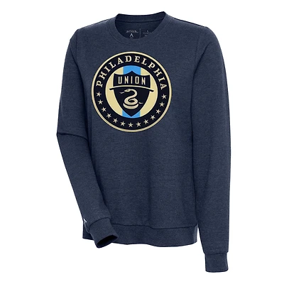 Sweat-shirt à capuche Antigua Heather Navy Philadelphia Union Action pour femme
