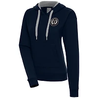 Sweat à capuche pour femme Antigua Navy Philadelphia Union brossé métallisé Victory