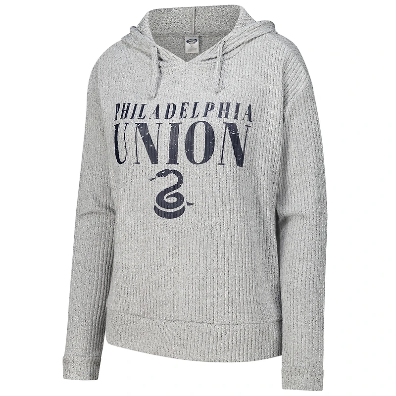 Women's Concepts Sport Gray Philadelphia Union Juniper Long Sleeve Hoodie Top