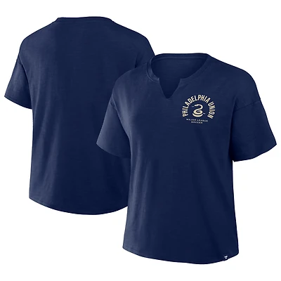 Women's Fanatics Navy Philadelphia Union Bicycle Kick Stadium Slub T-Shirt