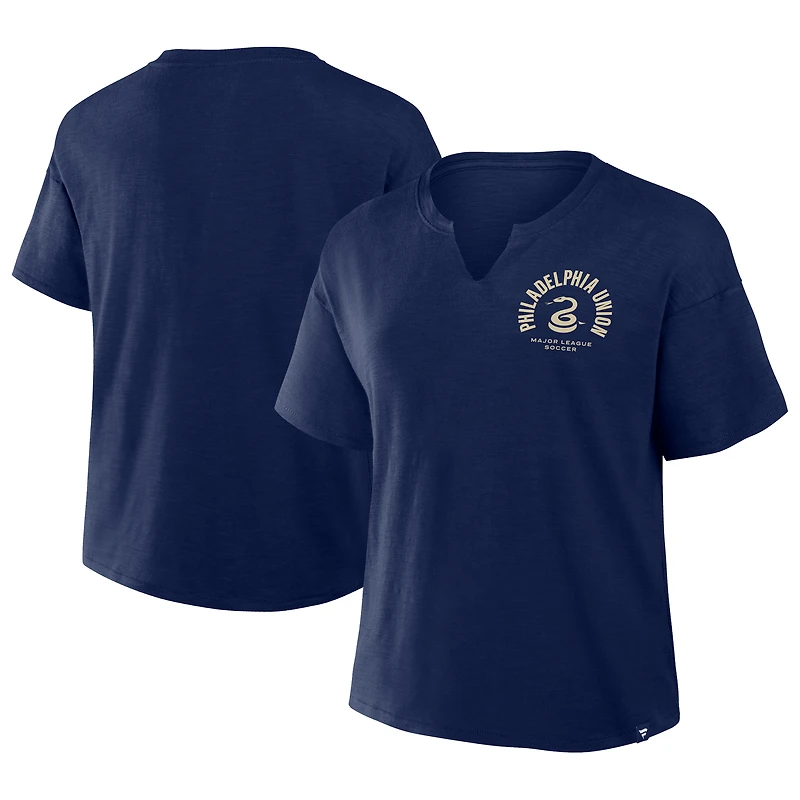 T-shirt bleu marine Philadelphia Union Bicycle Kick Stadium Slub pour femme Fanatics