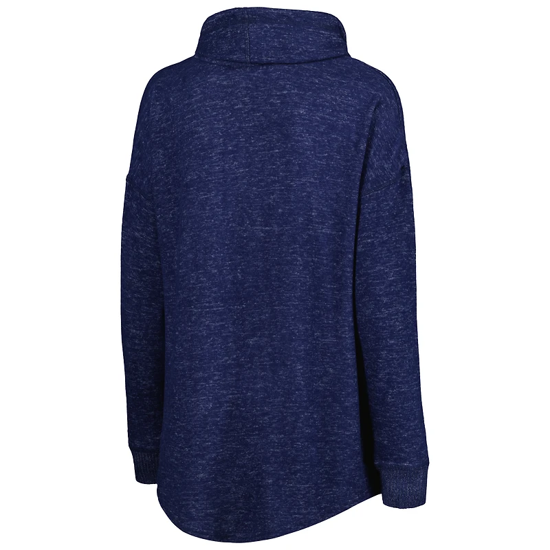 Women's Heathered Navy Philadelphia Union Cuddle Tri-Blend Pullover Sweatshirt