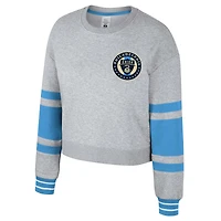 Sweat-shirt court Stadium Essentials pour femme gris chiné Philadelphia Union Scrimmage