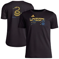 T-shirt d'avant-match adidas noir Philadelphia Union 2026 Anthem AEROREADY pour jeunes