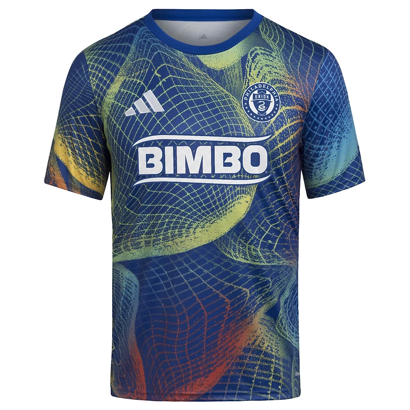 Youth adidas  Blue Philadelphia Union 2025 United We Play AEROREADY Pre-Match Top