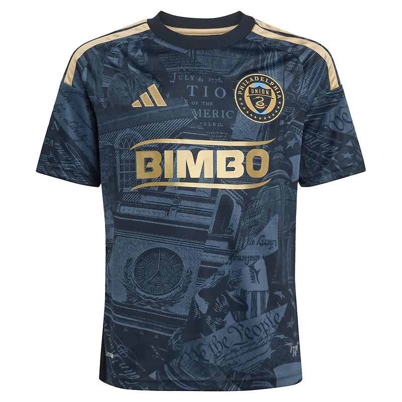 Youth adidas Navy Philadelphia Union 2026 1776 Kit Replica Jersey