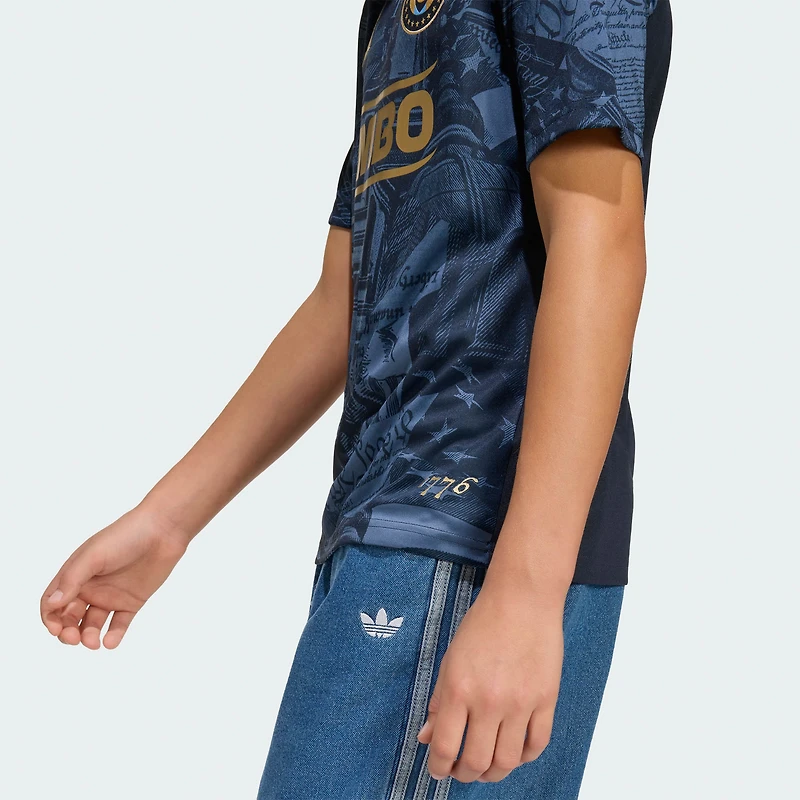 Youth adidas Navy Philadelphia Union 2026 1776 Kit Replica Jersey