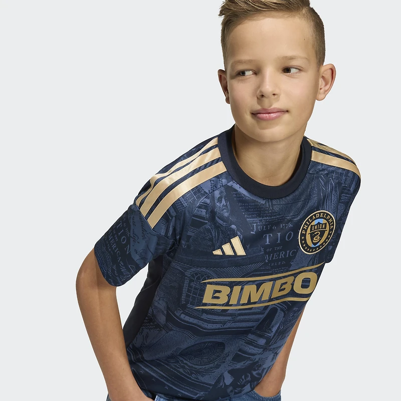 Youth adidas Navy Philadelphia Union 2026 1776 Kit Replica Jersey