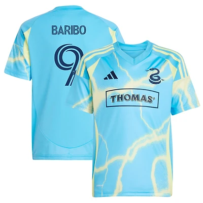 Youth adidas Tai Baribo Blue Philadelphia Union 2025 The Voltage Kit Replica Player Jersey