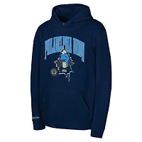 Sweat à capuche bleu marine Mitchell & Ness pour jeunes