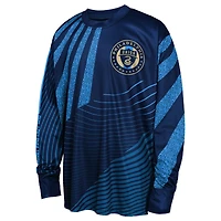 T-shirt à manches longues bleu Philadelphia Union Nifty Netminder pour jeunes Outerstuff