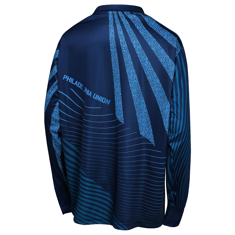 T-shirt à manches longues bleu Philadelphia Union Nifty Netminder pour jeunes Outerstuff