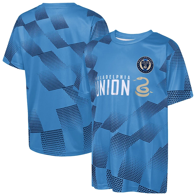 T-shirt transparent bleu Philadelphia Union pour jeunes Outerstuff