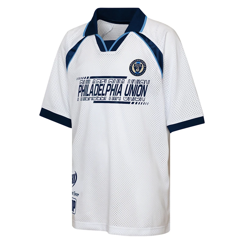 Youth Outerstuff White Philadelphia Union Mesh Raglan T-Shirt