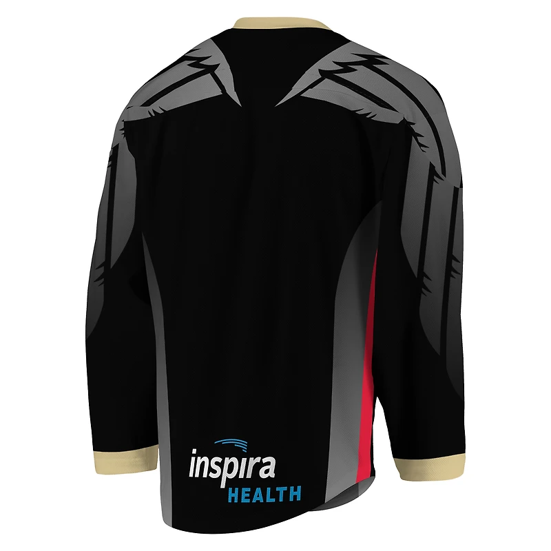 Youth Black/Gray Philadelphia Wings Replica Jersey