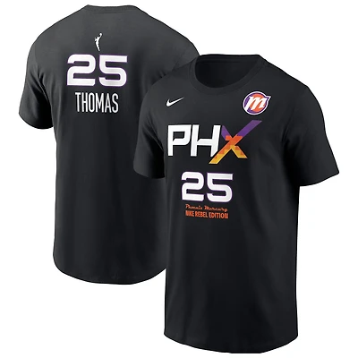 Men's Nike Alyssa Thomas Black Phoenix Mercury Name & Number Rebel Edition T-Shirt