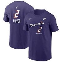 T-shirt Nike Kahleah pour homme, édition Explorer, violet cuivré, Phoenix Mercury, nom et numéro