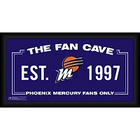 Collage de fan cave encadré Phoenix Mercury 10" x 20"