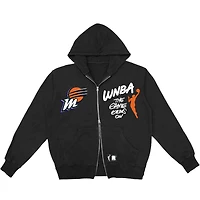 Unisex round21  Black Phoenix Mercury Double-Zip Hoodie