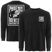Unisex Sportiqe  Black Phoenix Mercury Rock & Roll Collection Bono Mineral Wash Premium Long Sleeve T-Shirt