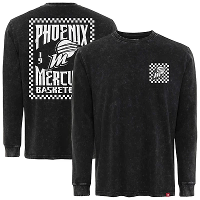 Unisex Sportiqe  Black Phoenix Mercury Rock & Roll Collection Bono Mineral Wash Premium Long Sleeve T-Shirt