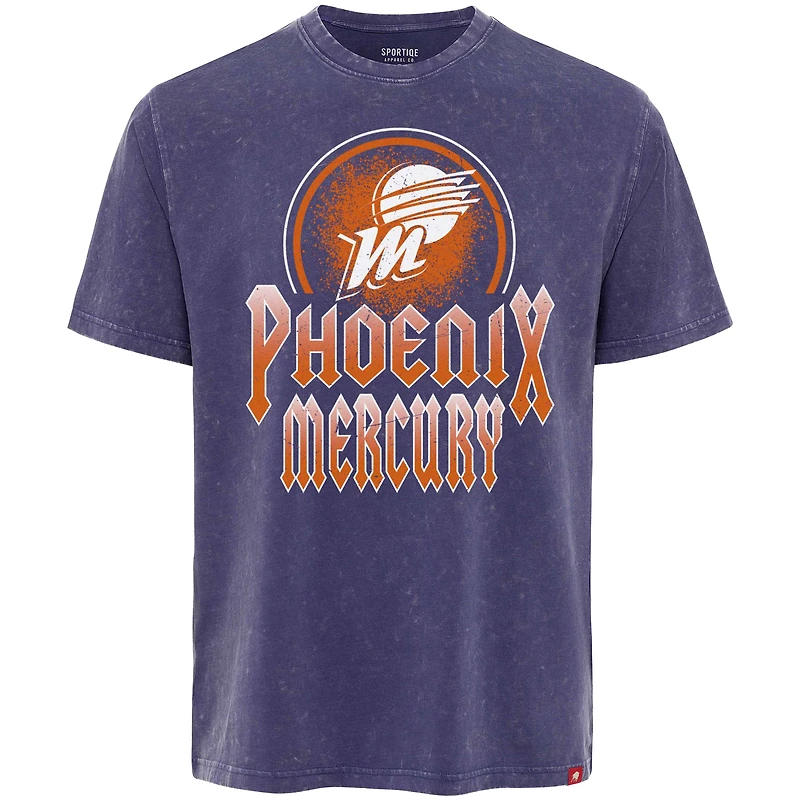 T-shirt unisexe Sportiqe Purple Phoenix Mercury Rock & Roll Collection Angus Mineral Wash Premium