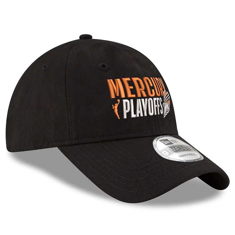 Casquette ajustable unisexe New Era Phoenix Mercury 2025 WNBA Playoffs 9TWENTY noire