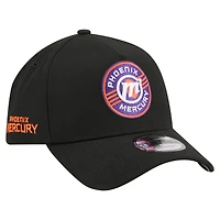 Casquette unisexe New Era Phoenix Mercury Core Logo A-Frame 9FORTY noire à logo ajustable