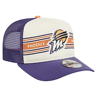 Unisex New Era  Cream/Purple Phoenix Mercury Banner Foam Front 9FIFTY A-Frame Adjustable Trucker Hat