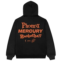 Sweat à capuche unisexe noir de l'équipe Phoenix Mercury Playa Society