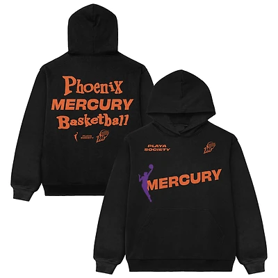 Sweat à capuche unisexe noir de l'équipe Phoenix Mercury Playa Society