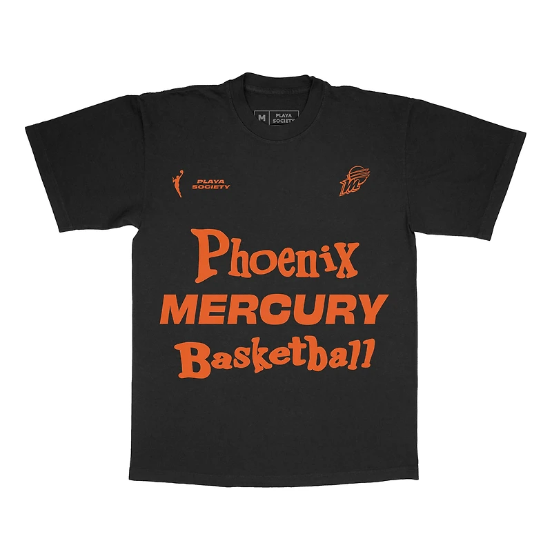 T-shirt unisexe noir avec logo Phoenix Mercury de la Playa Society