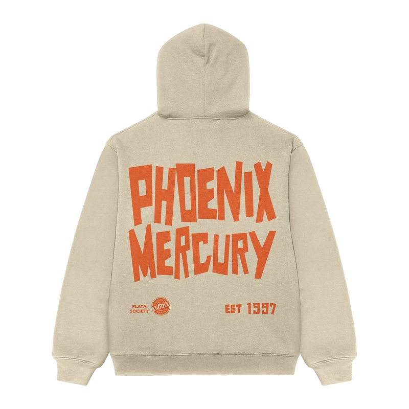 Unisex Playa Society  Oatmeal Phoenix Mercury Established Hoodie
